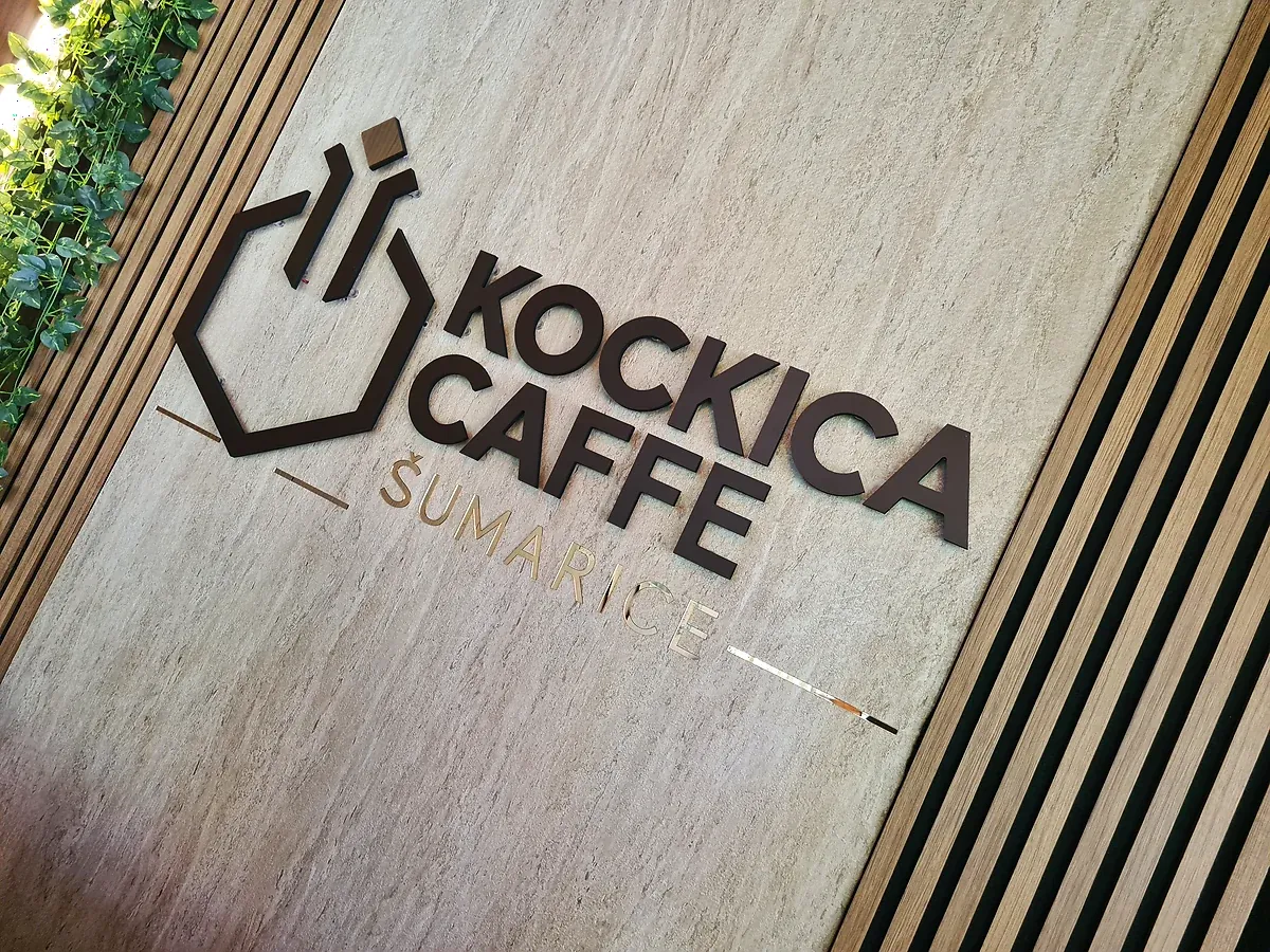 3D inox slova KOCKICA Caffe