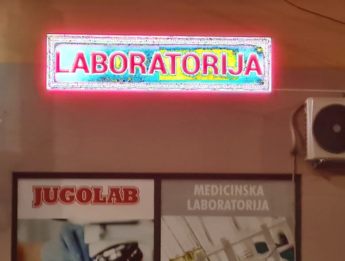 Light box reklama Laboratorija